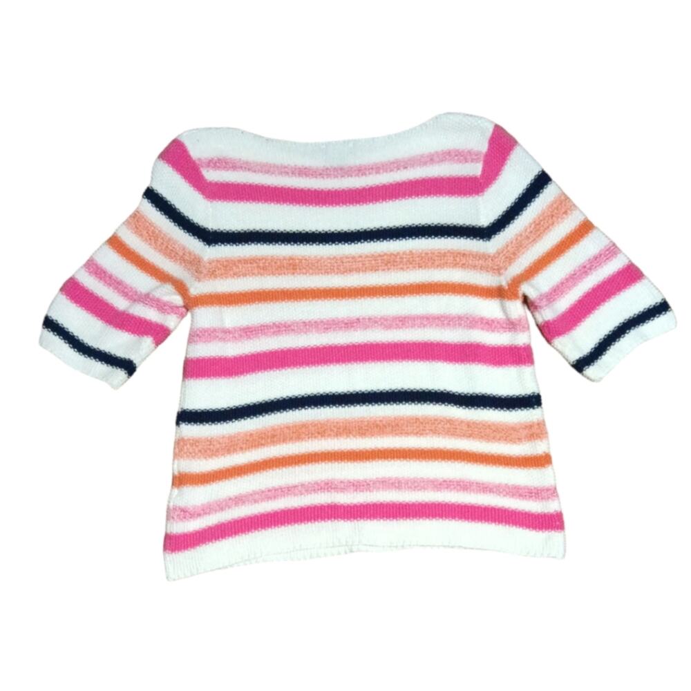 Marble Multi-Color striped knit sweater in Multi Pink size M - Picture 3 of 5